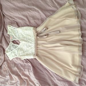 Moon Hot Cocoa Dress, cream/off-white, size small